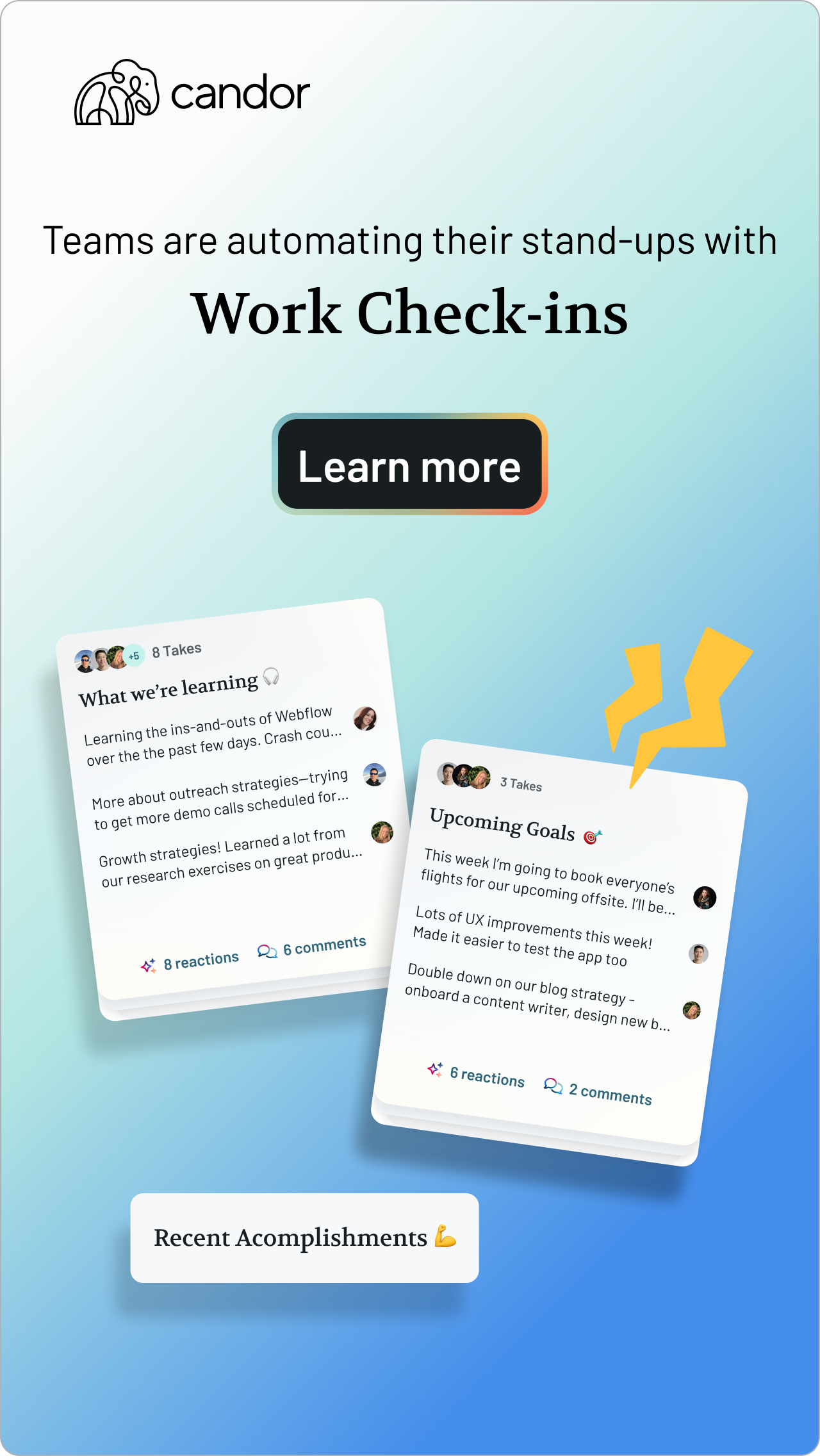 Set up Work Checkins Mission on Candor