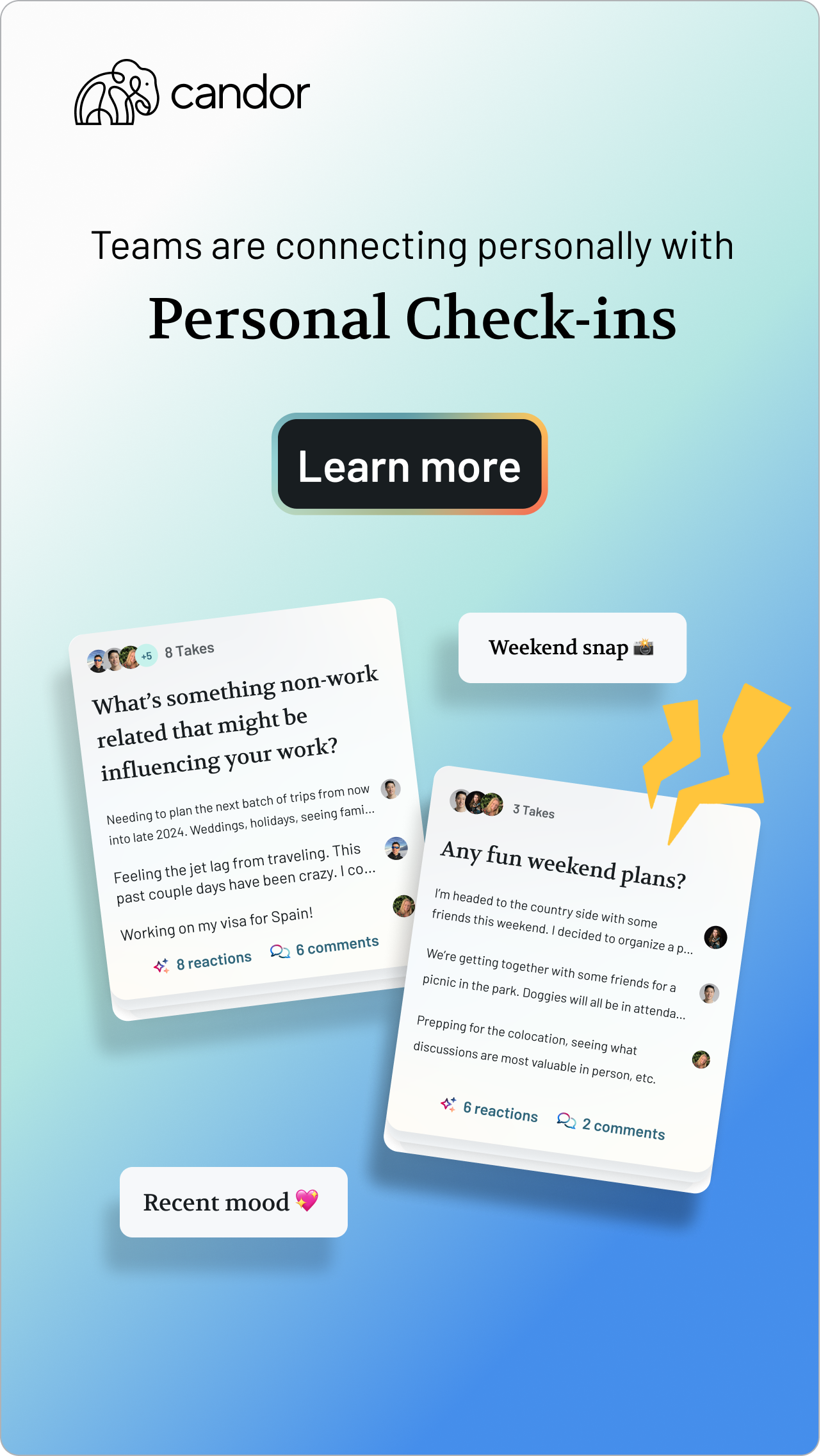 Set up Personal Checkins Mission on Candor